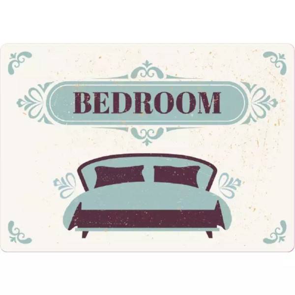 Metallschild "Bedroom (h)"